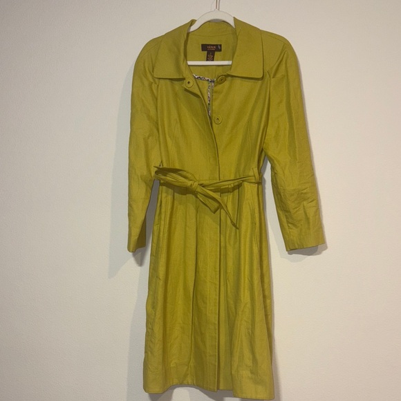 Victor Alfaro Dresses & Skirts - Yellow Trench Coat dress with Belt